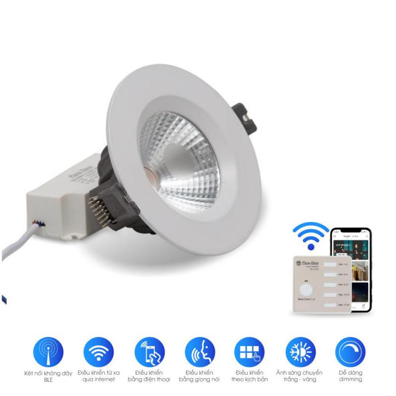 Đèn LED âm trần Downlight COB 110/9W (Điều khiển bằng Bluetooth)